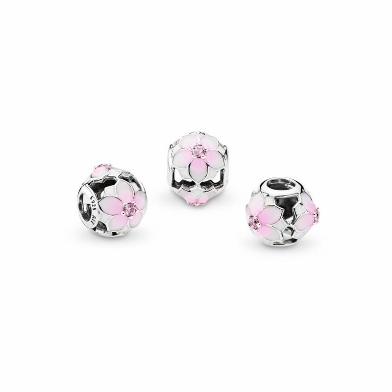 Pandora Magnolia Bloom Charm Silver Egypt QE1974628
